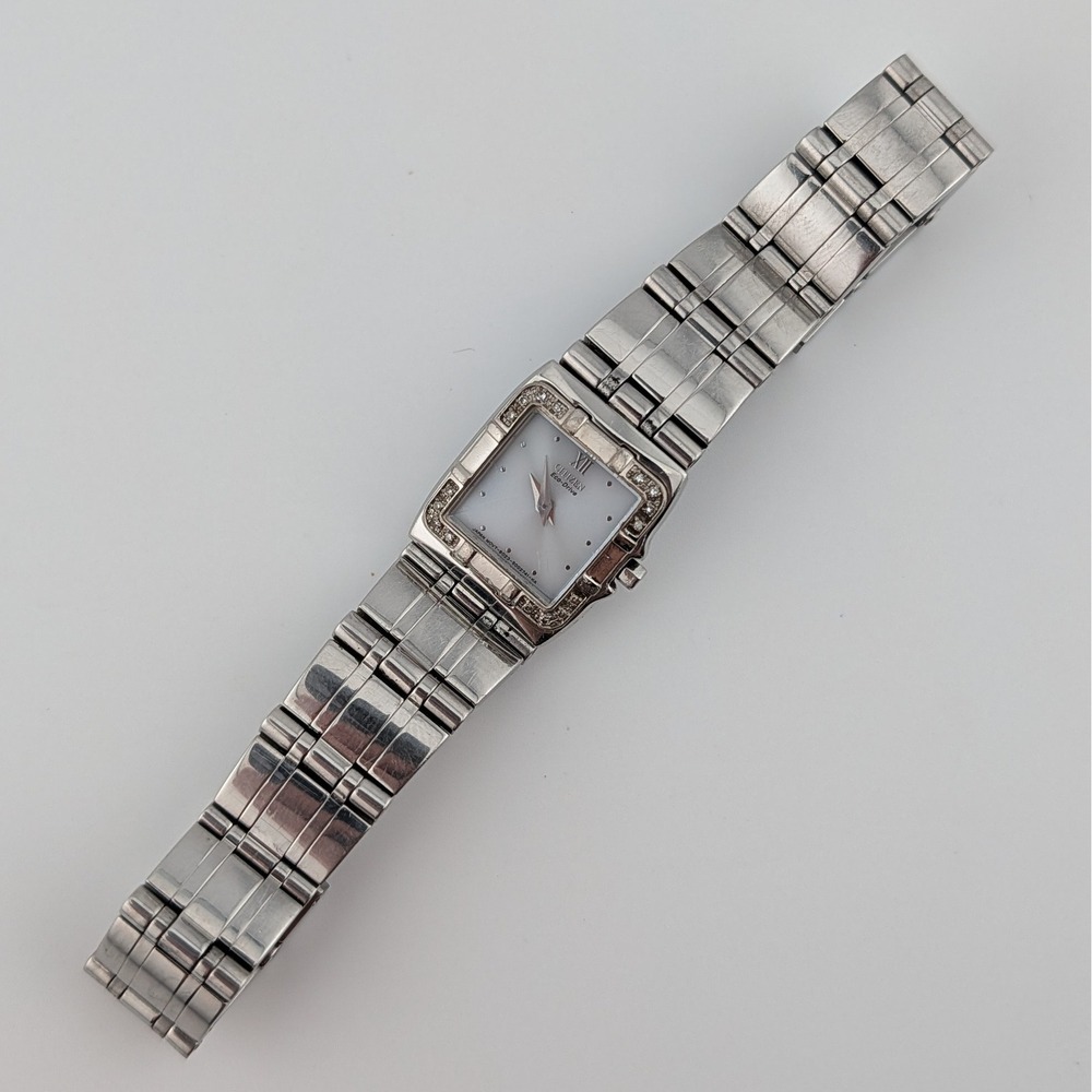 Citizen Eco-Drive B023-S001439 Square MOP Dial Women's Watch Crystal Accent SS - Picture 9 of 10